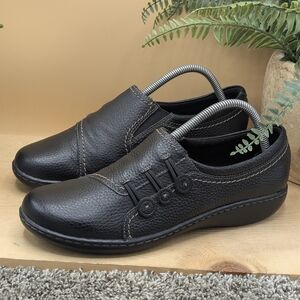 Clark's Ashland Leather Women's Size 9.5 Walking Work Shoes Casual Daily